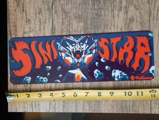 Sini-Star Classic Arcade Marqueee Banner 4x12 Metal Wall Sign Retro 80s
