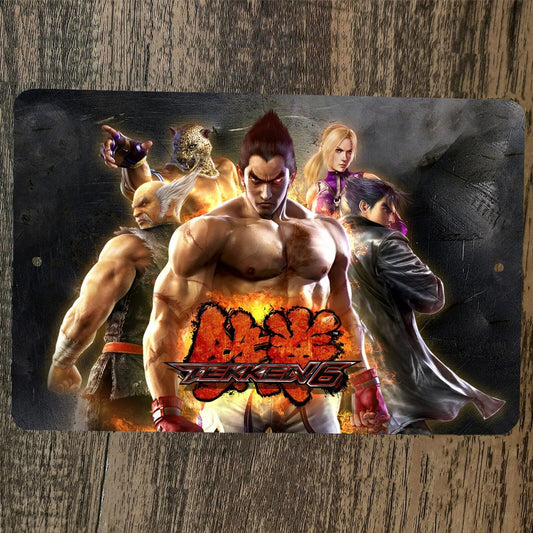 Tekken 6 Arcade 8x12 Metal Wall Video Game Sign Poster