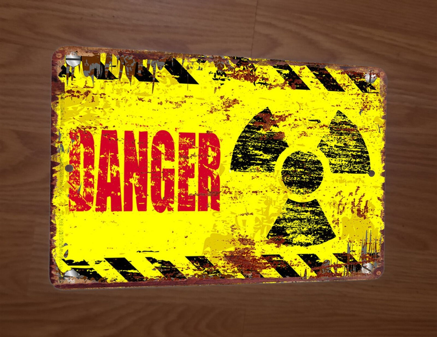 Danger Radiative Warning 8x12 Metal Wall Sign Poster