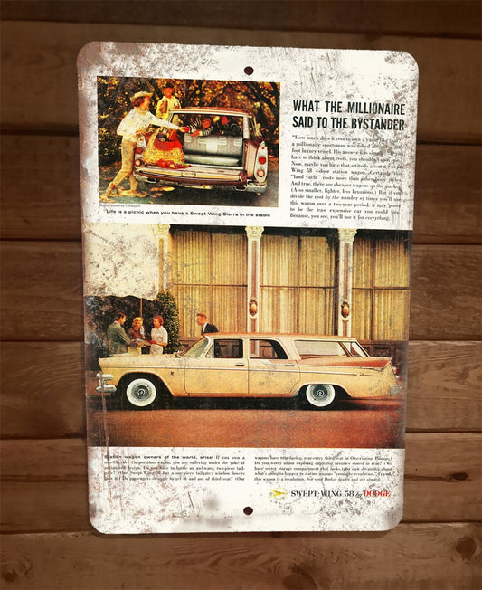 1959 Dodge Station Wagon Vintage Ad 8x12 Metal Wall Garage Poster Sign
