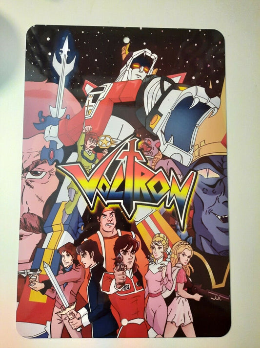 VOLTRON Defender of the Universe 8x12 Metal Wall Sign