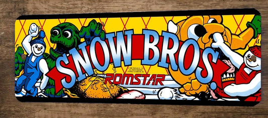 Snow Bros Arcade Video Game 4x12 Metal Wall Sign Marquee Banner Poster