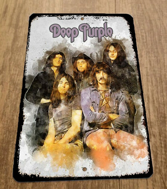 Deep Purple Classic Rock Music Band Artwork 8x12 Metal Wall Sign