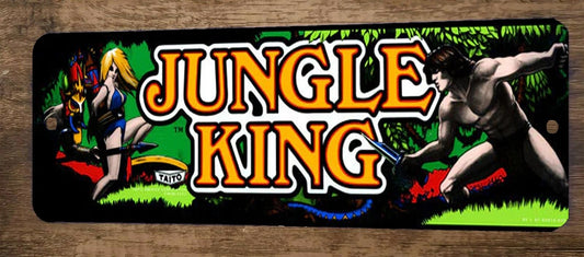 Jungle King Arcade 4x12 Metal Wall Video Game Marquee Banner Sign