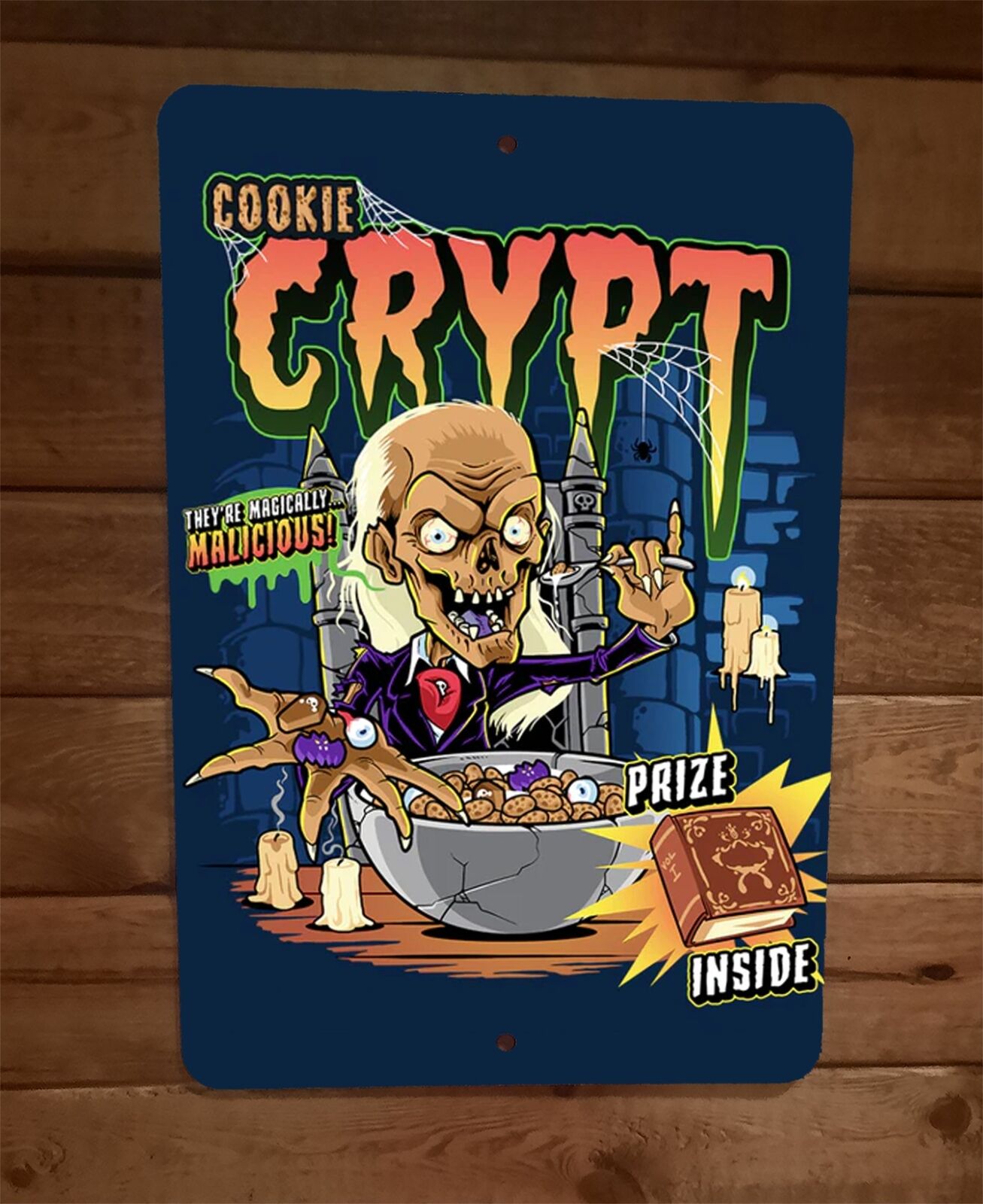 Cookie Crypt Cereal Tales From the Crypt Horror Parody 8x12 Metal Wall Sign