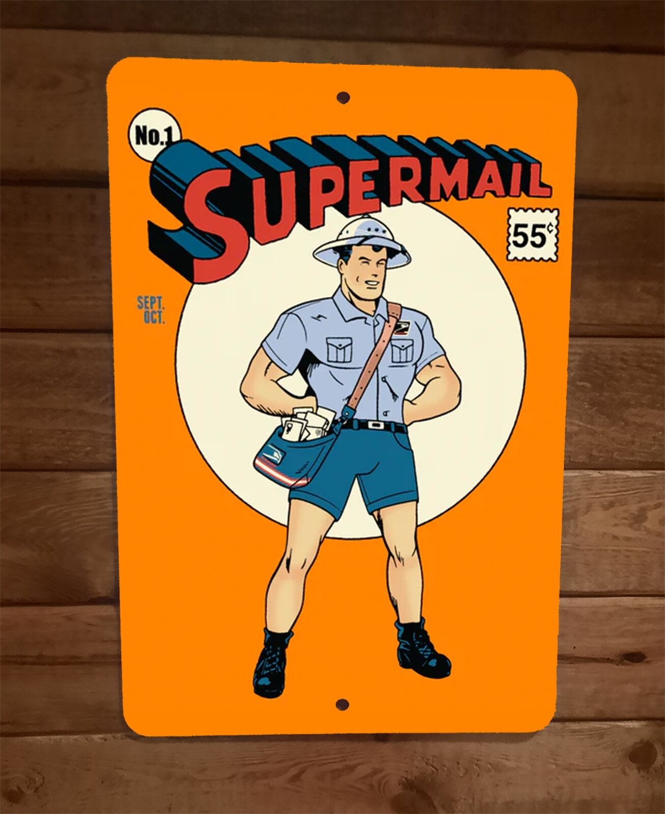 Supermail Man Superman Comics Parody 8x12 Metal Wall Sign