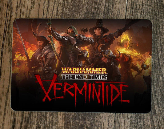 Warhammer the End of Times Vermintide 8x12 Metal Wall Sign Video Game Poster