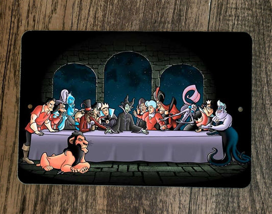 The Last Evil Supper 8x12 Metal Wall Sign Poster Villains