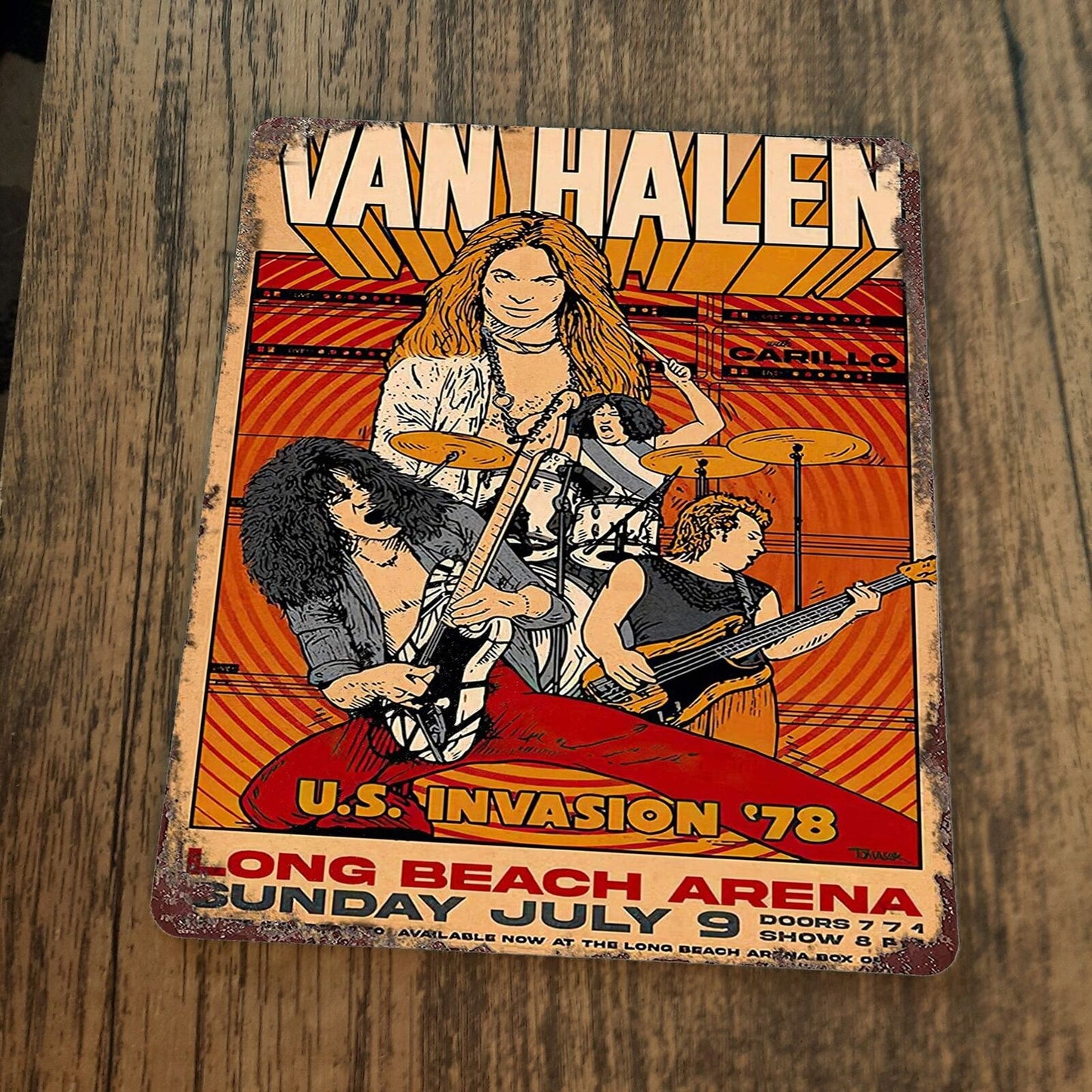 Van Halen Long Beach Arena Poster 1978 Mouse Pad