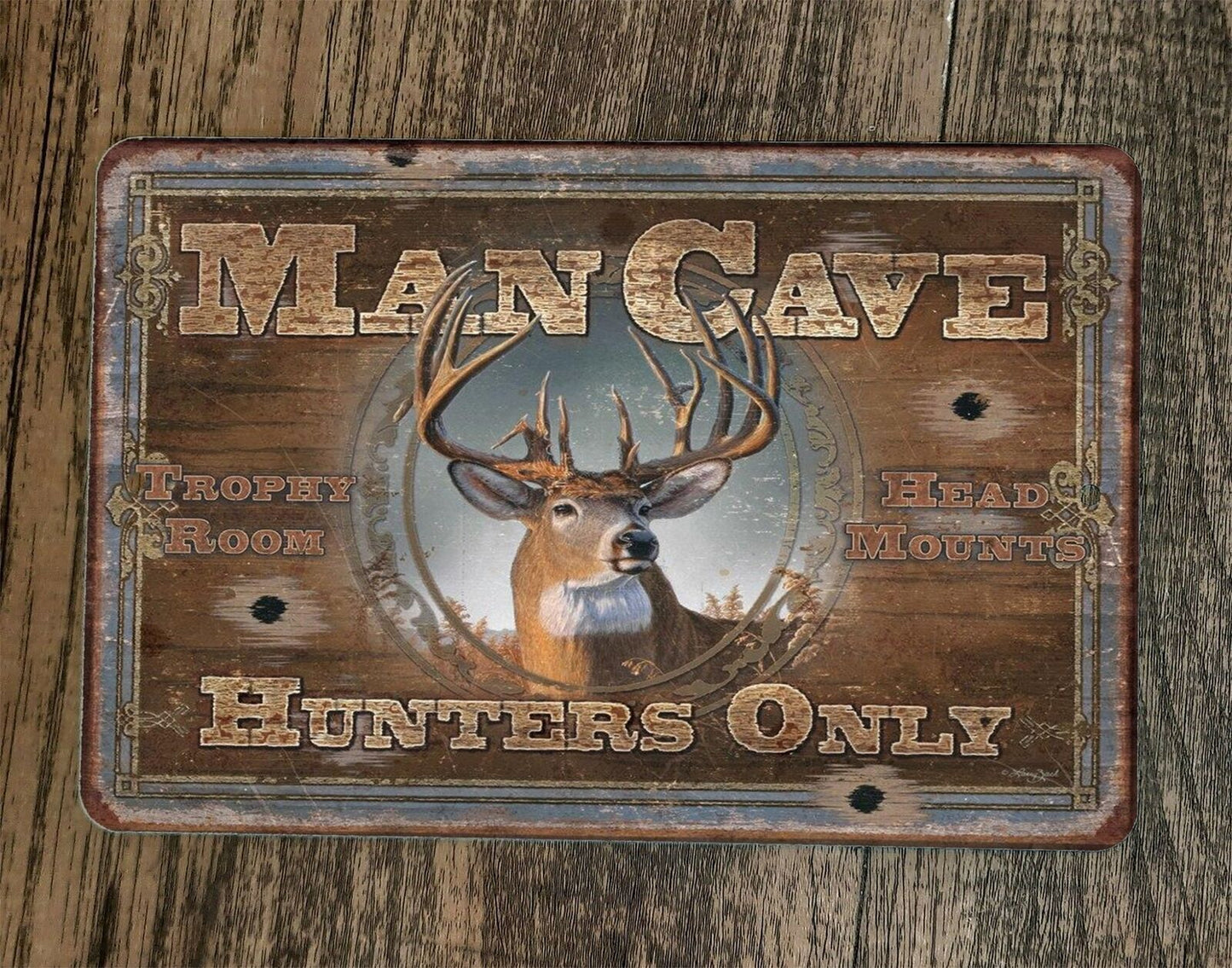 Man Cave Hunters Only 8x12 Metal Wall Sign Garage Outdoor Poster