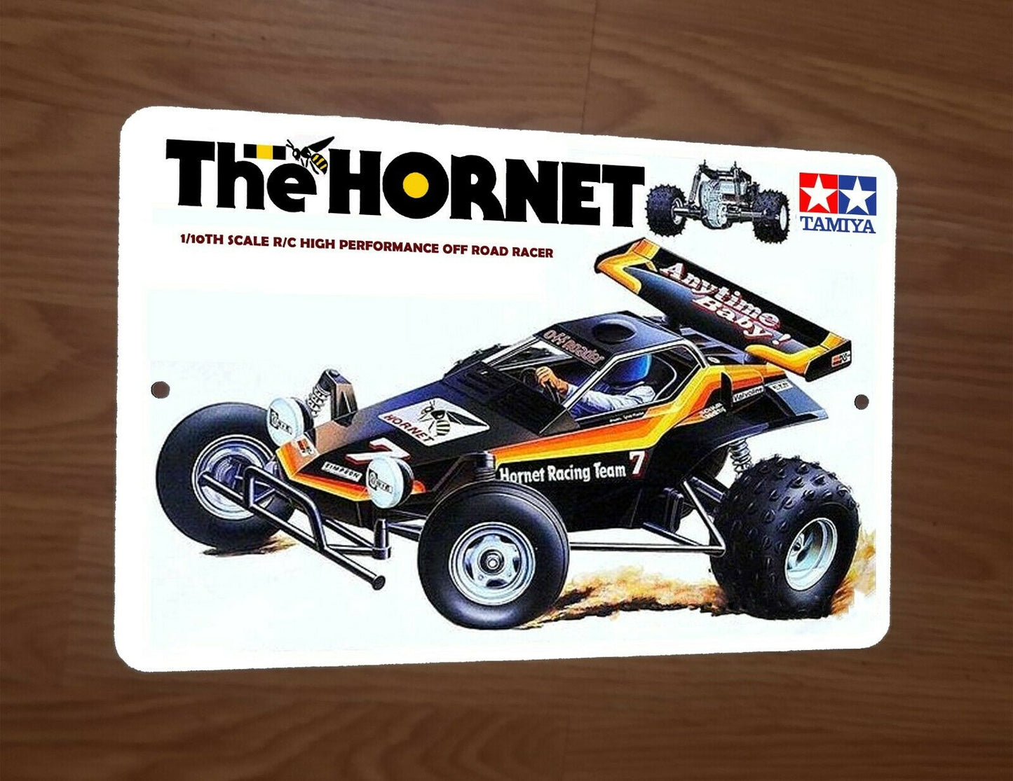 The Hornet 1984 Radio Remote Control Car Box Artwork 8x12 Metal Wall RC Car Sign Garage Poster