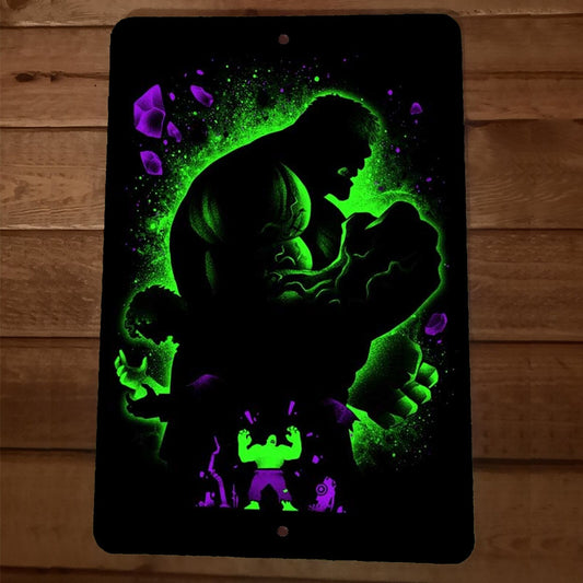 Incredible Neon Hulk 8x12 Metal Wall Sign Poster