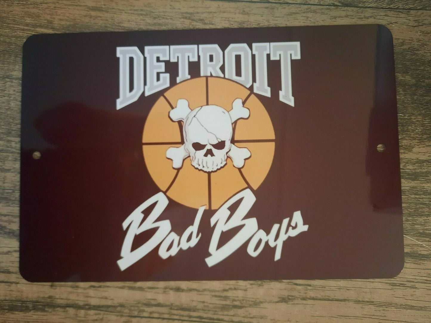 Detroit Bad Boys Basketball 8x12 Metal Wall Sign NBA Sports