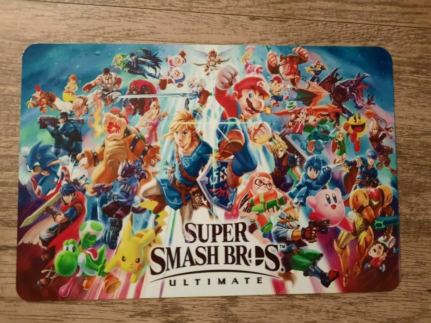 Super Smash Brothers Ultimate 8x12 Metal Wall Sign Video Games