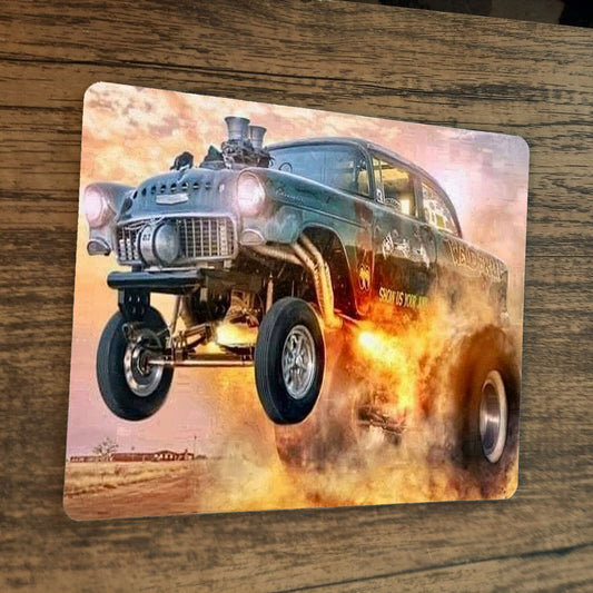 Welderup Hot Rod Gasser 1955 Chevy Mouse Pad