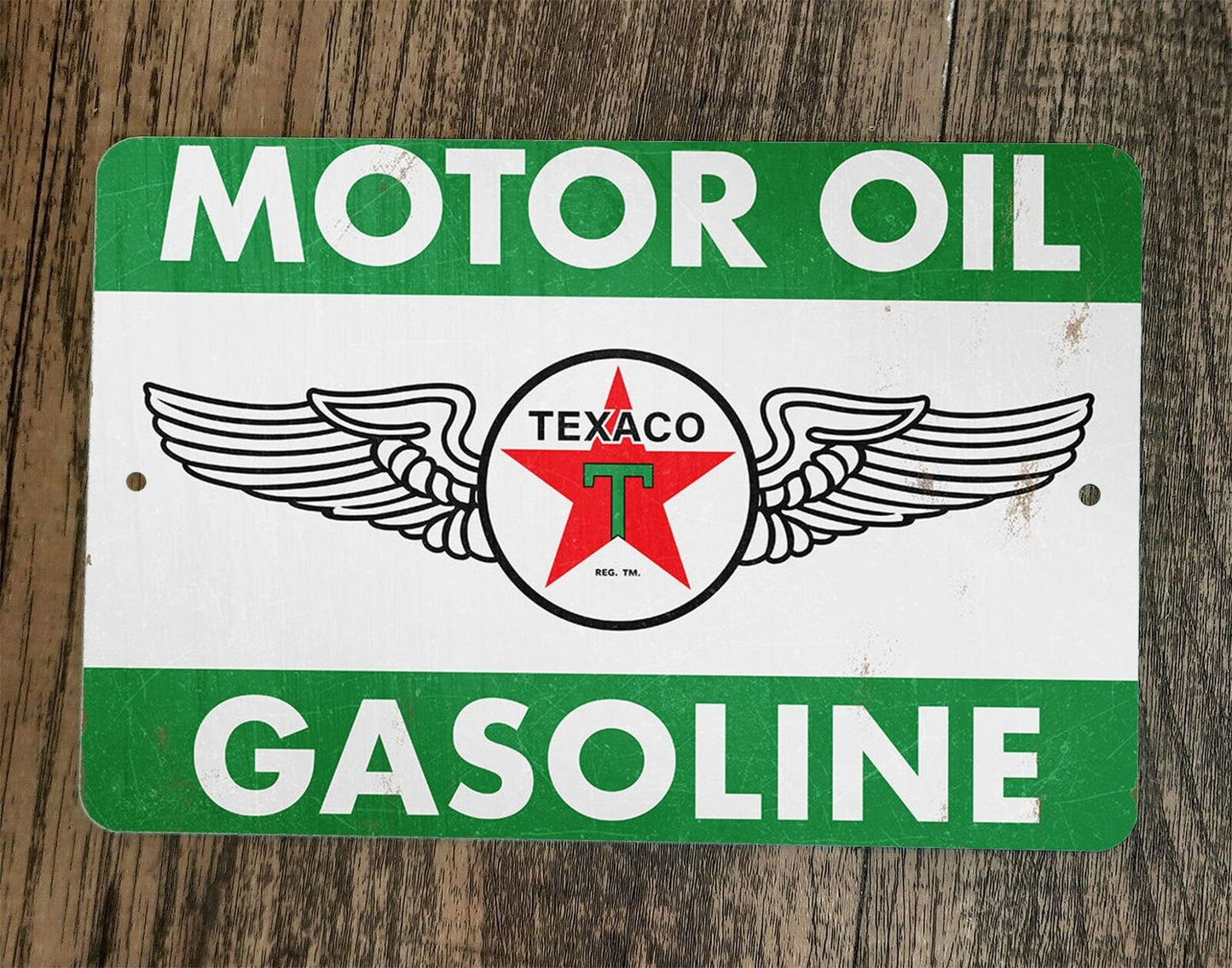 Texaco Motor Oil Gasoline Vintage Look 8x12 Metal Wall Garage Sign Poster