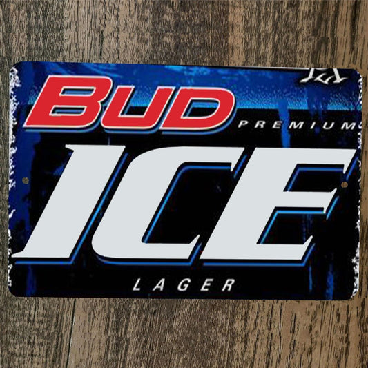 Bud Ice Beer 8x12 Metal Wall Bar Sign