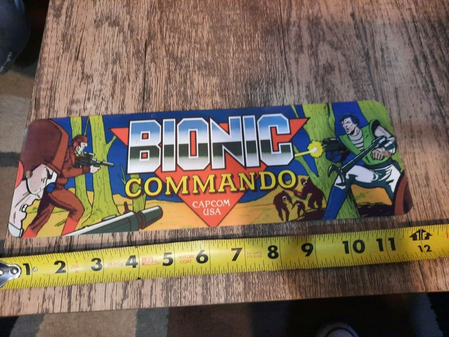 Bionic Commando Classic Arcade Video Game Marquee Banner 4x12 Metal Wall Sign Retro 80s