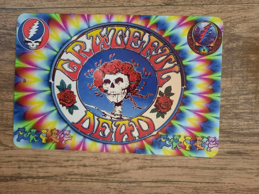 Trippy Grateful Dead 8x12 Metal Wall Sign