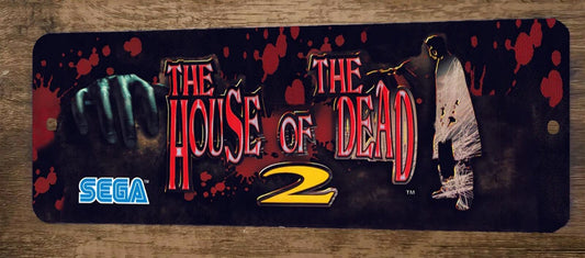 House of the Dead 2 Arcade 4x12 Metal Wall Video Game Marquee Banner Sign