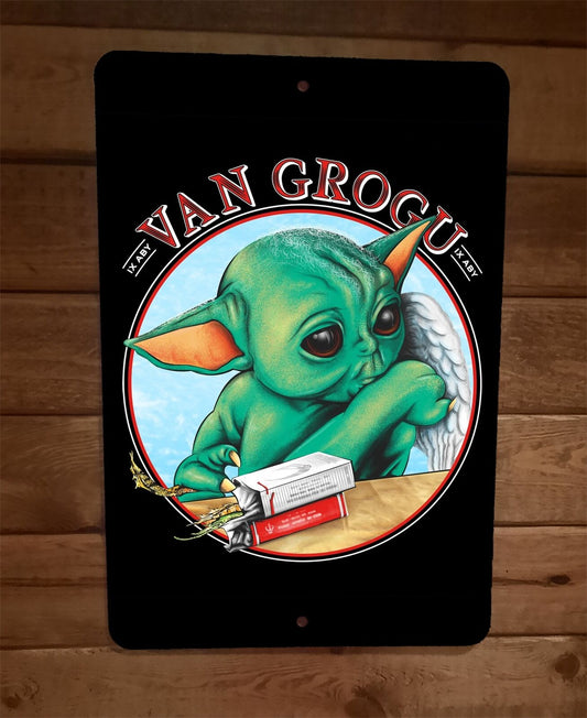 Van Grogu Star Wars Darth Halen Parody 8x12 Metal Wall Sign Star Wars