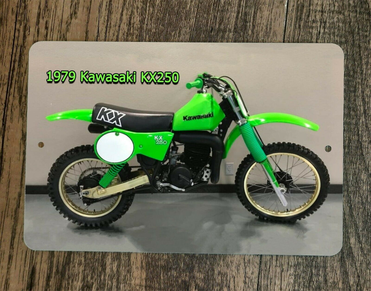 1979 Kawasaki KX250 8x12 Metal Wall Sign Motocross Dirt Bike Motorcycle