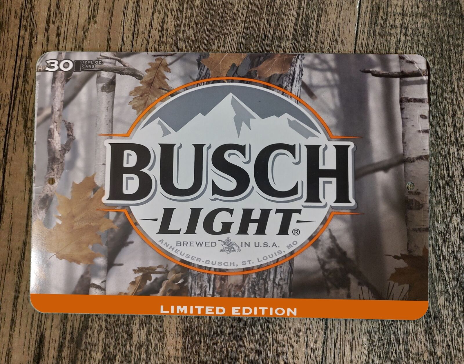 Busch Light Limited Edition Camo Fall 8x12 Metal Wall Beer Bar Sign Po ...