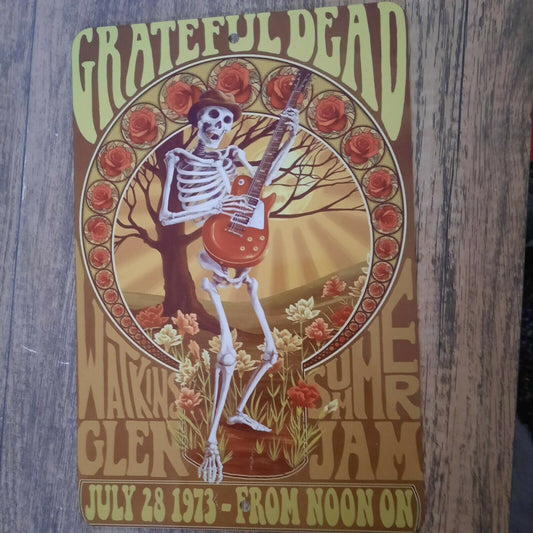 Grateful Dead Watkins Glen Summer Jam Poster 8x12 Metal Wall Sign Music
