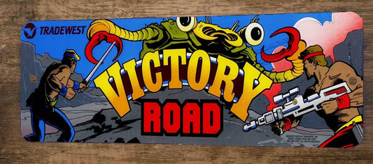 Victory Road Arcade 4x12 Metal Wall Video Game Sign