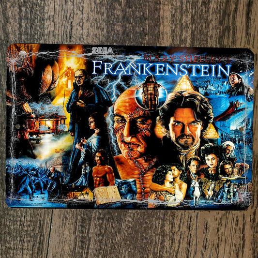 Frankenstein Arcade 8x12 Metal Wall Video Game Sign