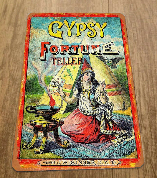 Gypsy Fortune Teller 8x12 Metal Wall Sign Misc Poster
