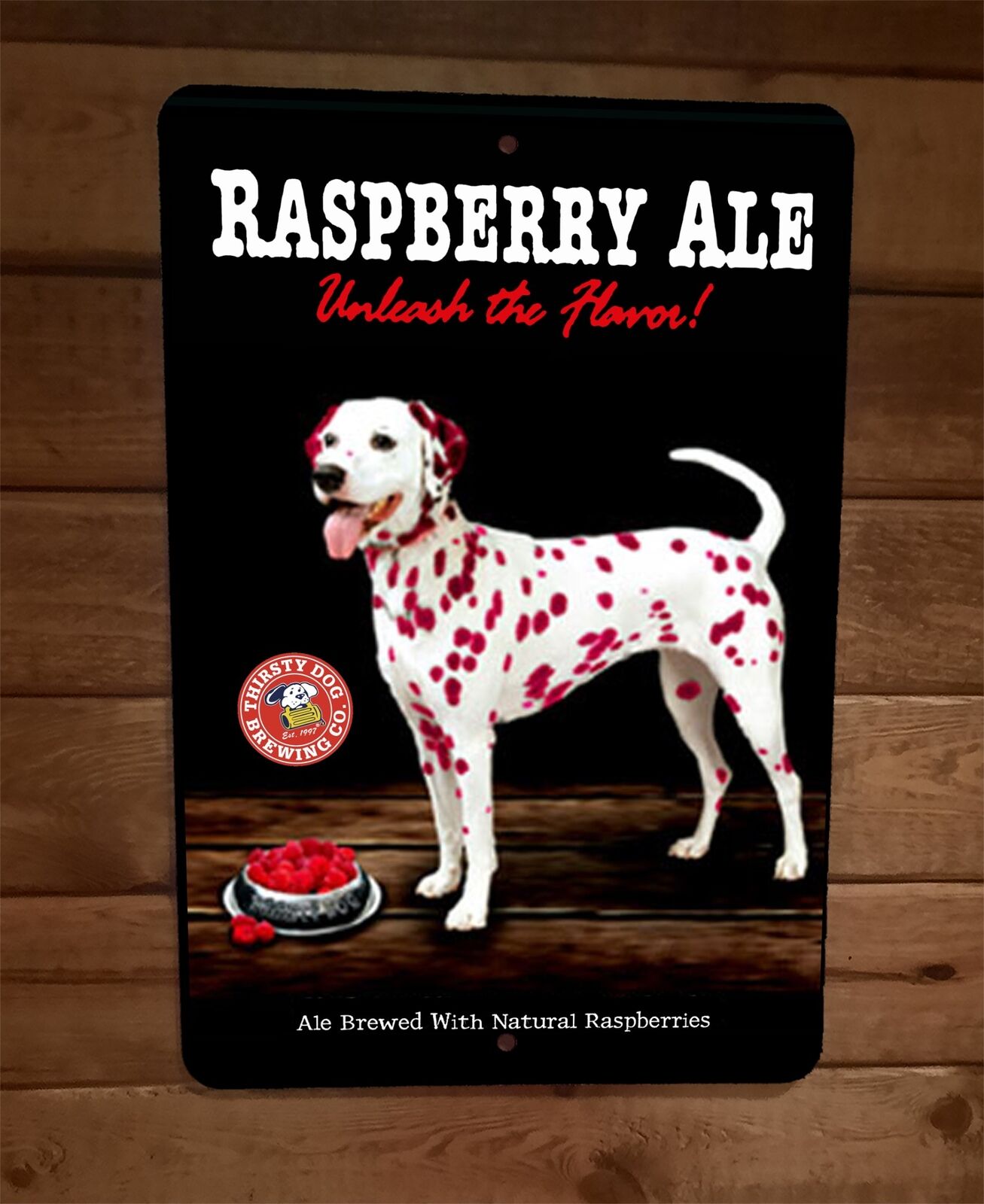 Raspberry Ale Beer Unleash the Flavor 8x12 Metal Wall Bar Sign Poster ...