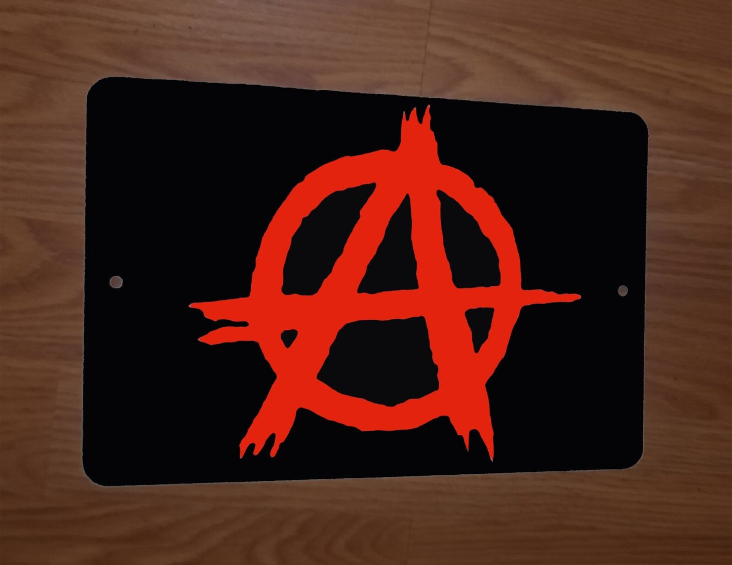 Anarchy Logo Symbol 8x12 Metal Wall Sign