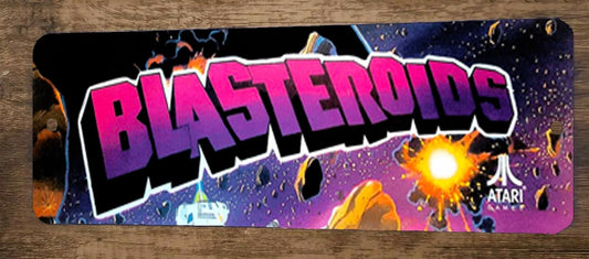 Blasteroids Arcade 4x12 Metal Wall Video Game Marquee Banner Sign