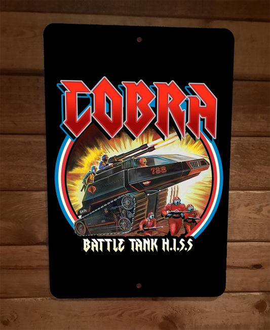 Cobra Battle Tank HISS Yo Joe GI 8x12 Metal Wall Sign