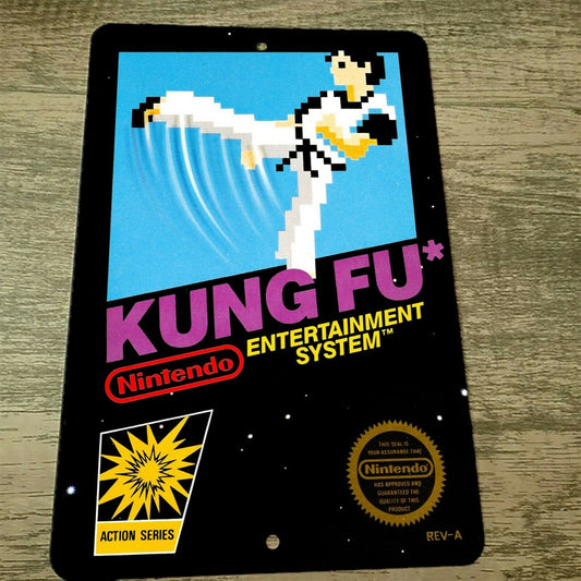 Kung Fu NES Box Cover Nintendo 8x12 Metal Wall Sign Arcade Video Game
