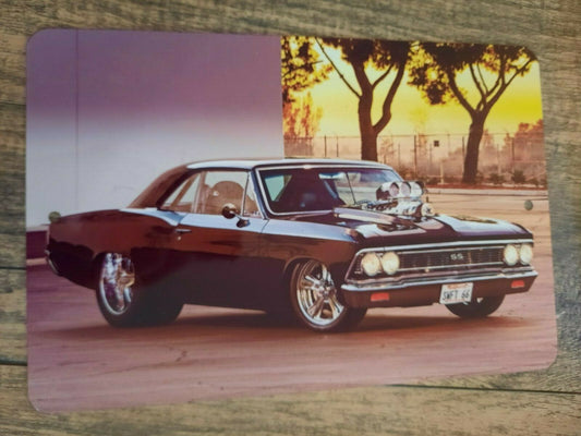 1966 Chevy Chevelle 8x12 Metal Wall Car Sign