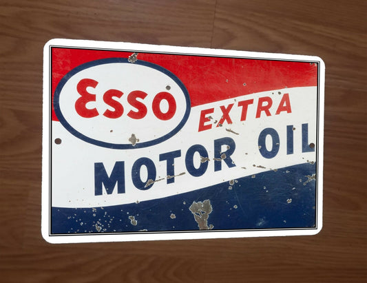 Esso Extra Motor Oil Vintage Look 8x12 Metal Wall Garage Poster Sign