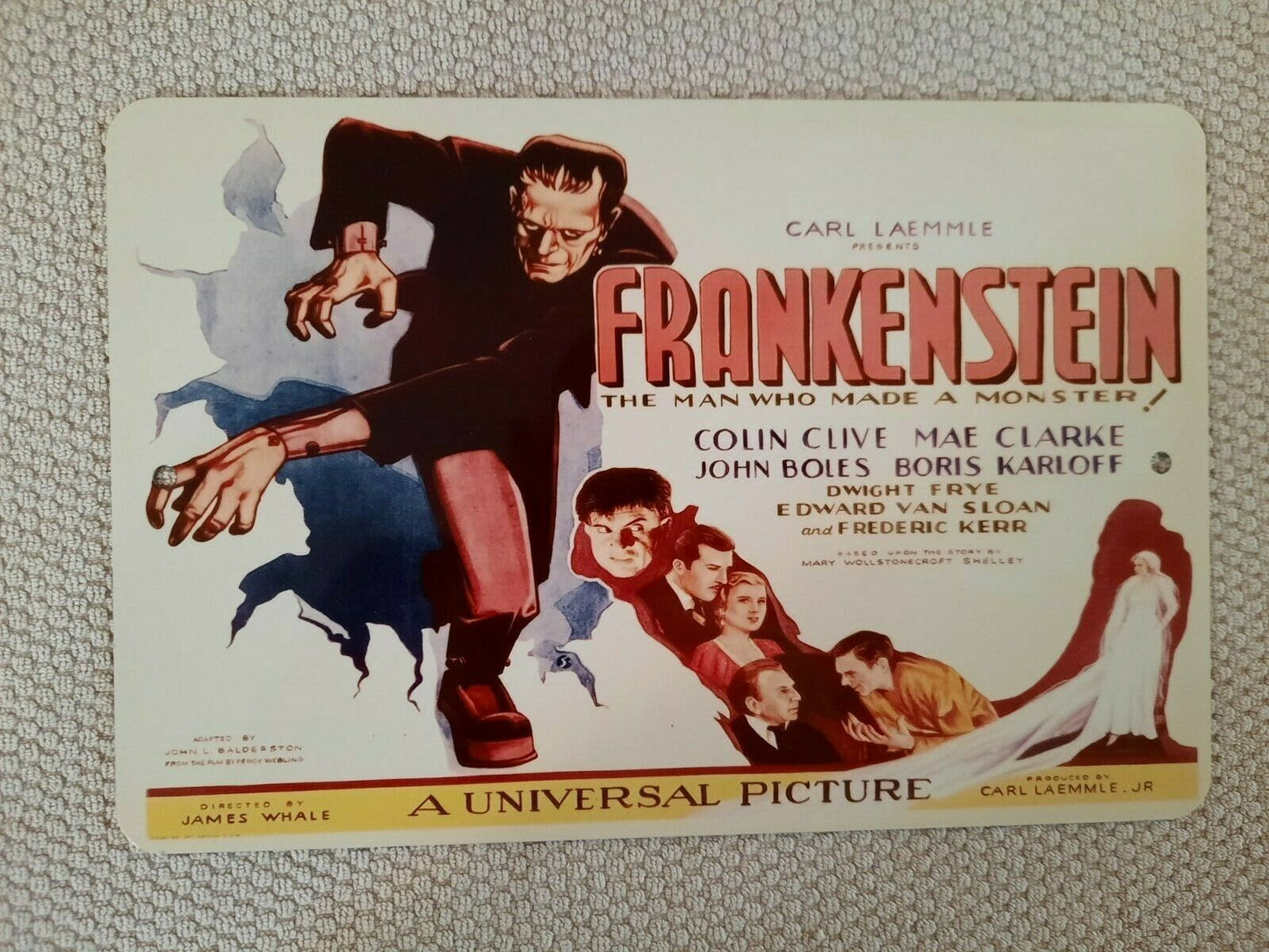Frankenstein Classic Horror Comedy Movie Poster Cover Art 8x12 Metal Wall Sign