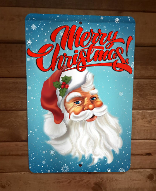 Merry Christmas Santa Clause Xmas 8x12 Metal Wall Sign Poster