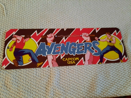 Avengers Arcade Marquee 4x12 Metal Wall Sign Retro 80s Video Game