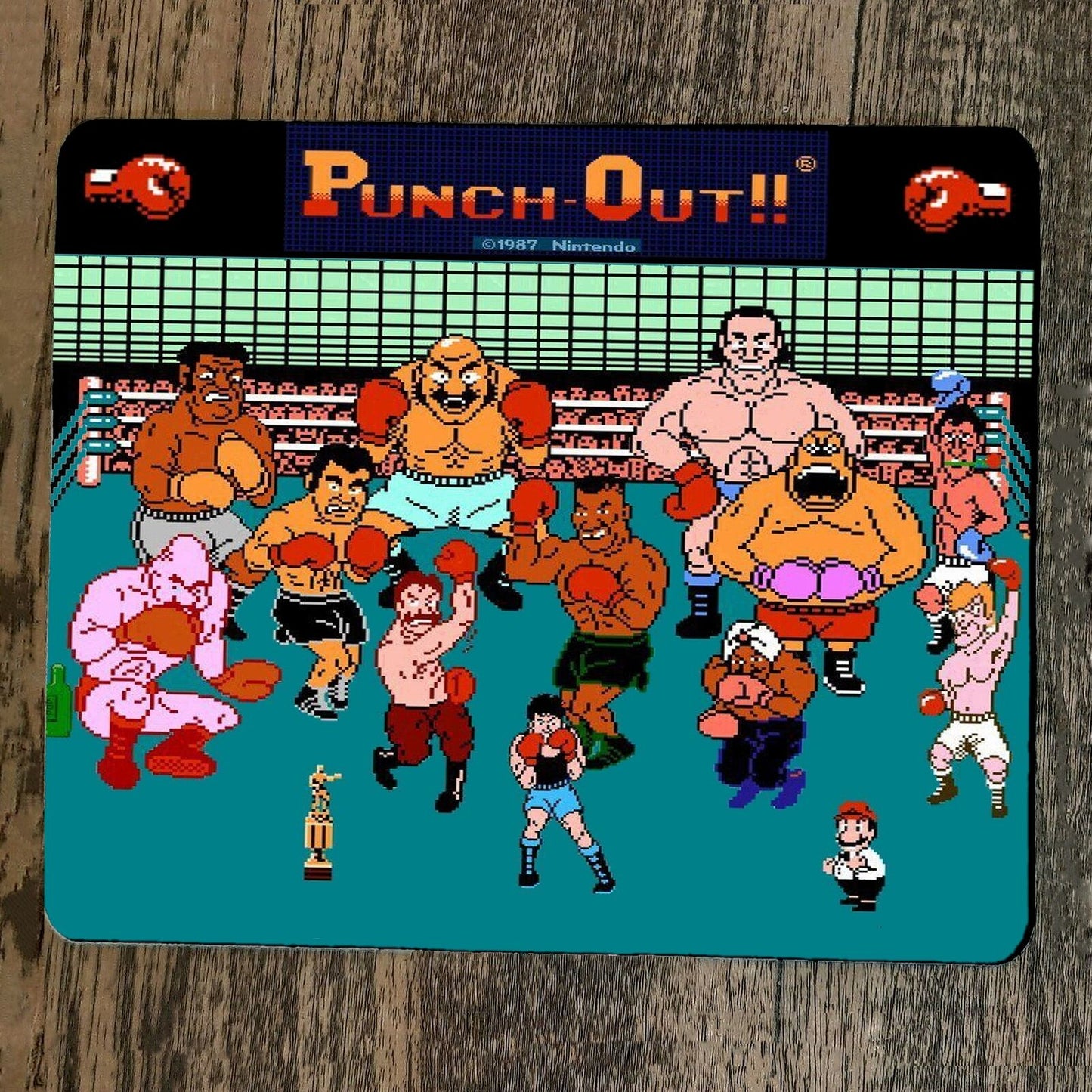 Mouse Pad Punch Out Tyson Mike Classic Arcade Video Game NES