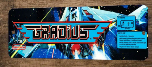 Gradius Arcade 4x12 Metal Wall Video Game Sign