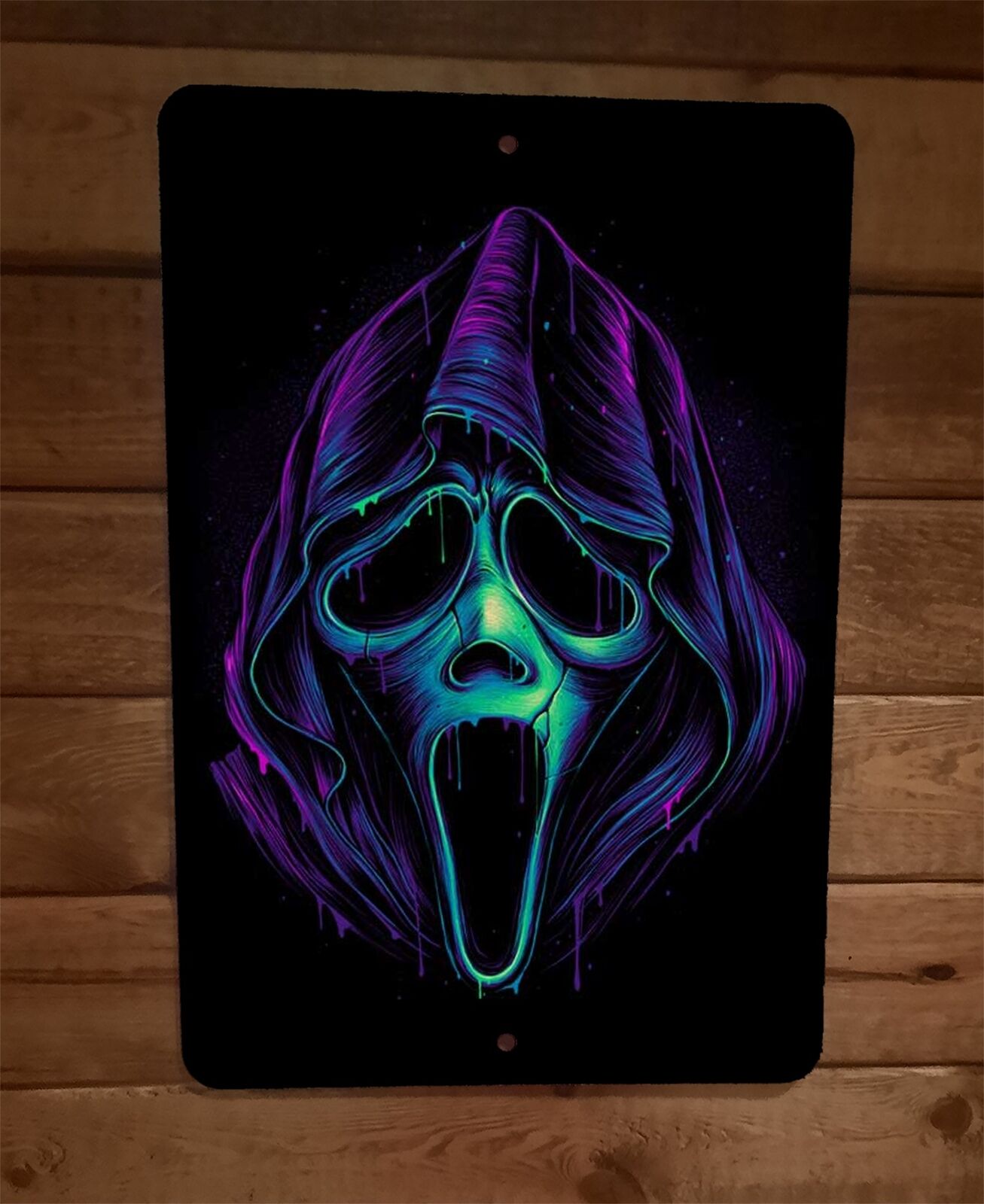 Ghostface Art 8x12 Metal Wall Sign Poster Horror Slasher Killer