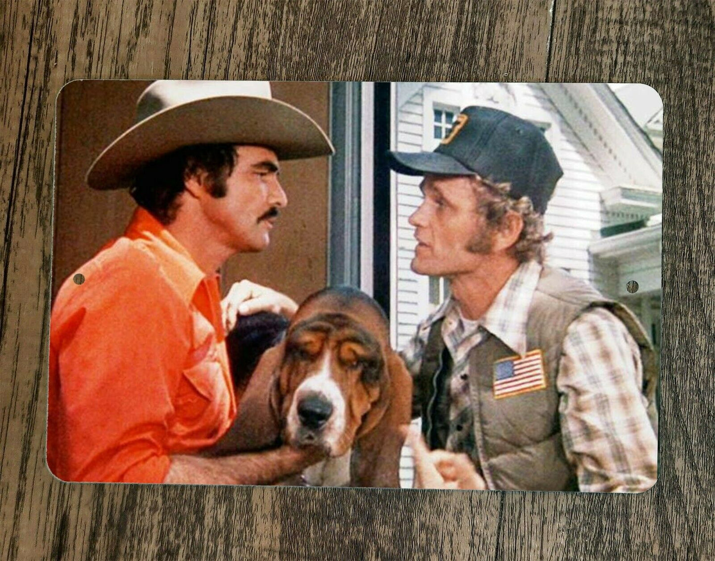 Burt Reynolds Smokey and the Bandit with Dog 8x12 Metal Wall Sign Action Movie Poster