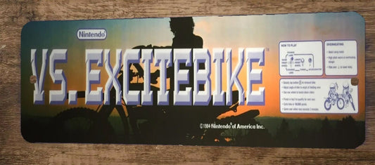Vs Excitebike Arcade Video Game 4x12 Metal Wall Sign Poster