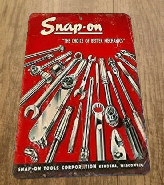 Vintage Looking Snap On Tools Ad 8x12 Metal Wall Sign