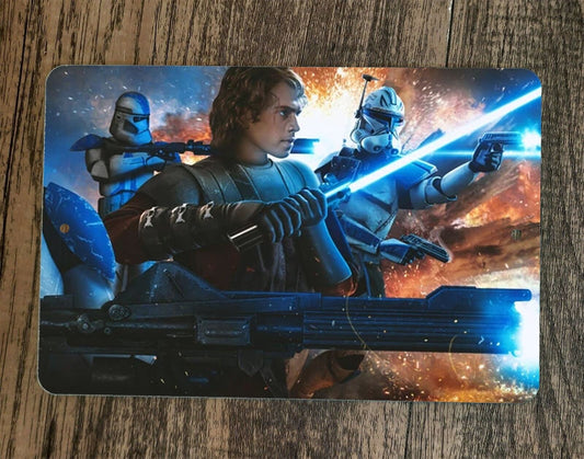 Star Wars Anakin Skywalker Clone Wars 8x12 Metal Wall Sign Poster