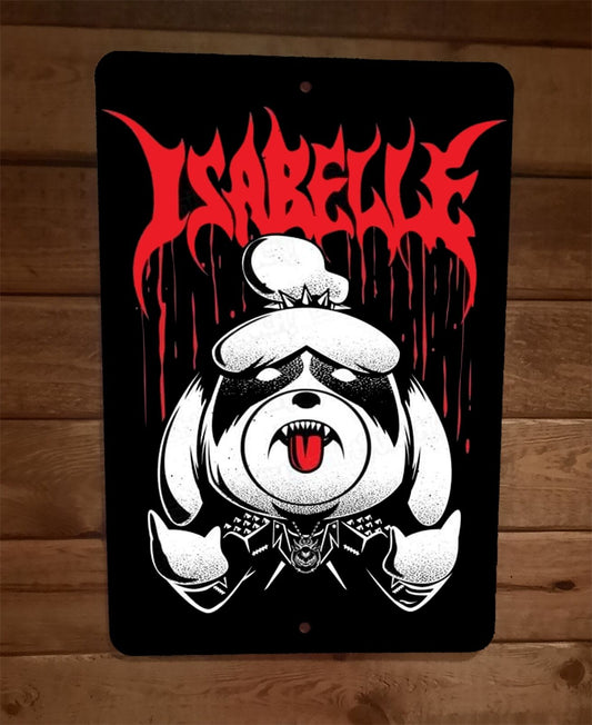 Isabelle Crossing Over Horror Halloween 8x12 Metal Wall Sign