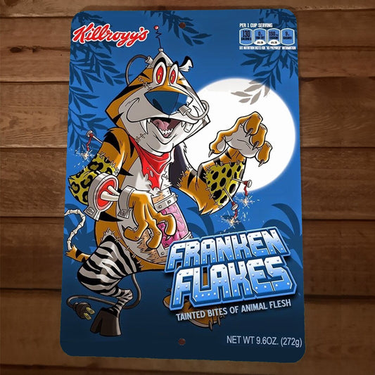 Killroggs Franken Flakes Cereal 8x12 Metal Wall Sign Poster
